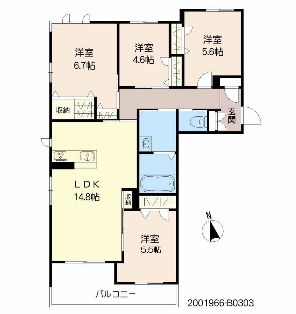MAST東櫛原B棟の間取り