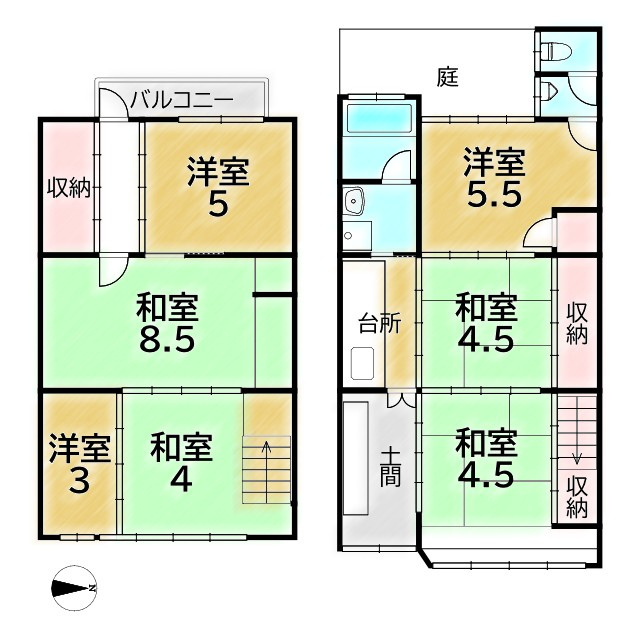 上京区行衛町 中古テラスの間取り