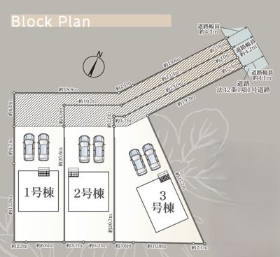 【区画図】 | 駿河区西島第9　新築戸建　3号棟 | 2台並列駐車可能！ゆったりスペースで、駐車も楽ちん♪