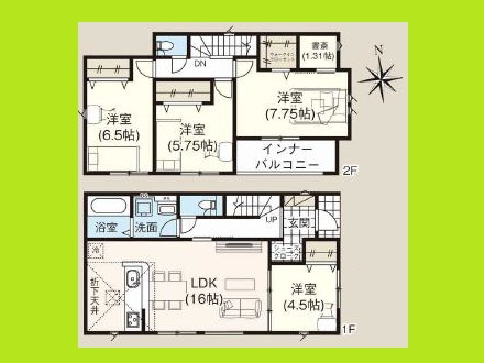 名古屋市中川区大当郎１丁目の新築一戸建の間取り|◇２号棟◇　
