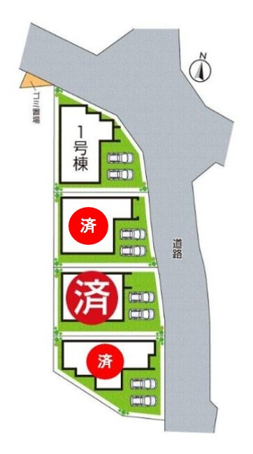 たつの市龍野町中村　第7期　新築一戸建ての区画図|全4区画
