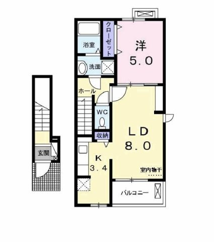ローズ・ブローテＢの間取り