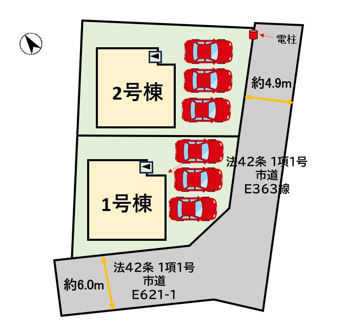 久留米市高良内町6期の区画図
