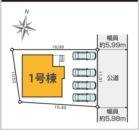 狭山市広瀬台新築戸建の区画図