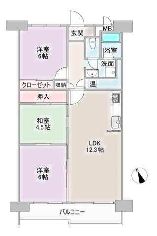 矢田川パークハウスA棟の間取り