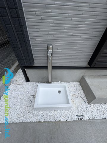 高座郡寒川町倉見　新築戸建　全３棟２号棟の設備|外にある立水栓