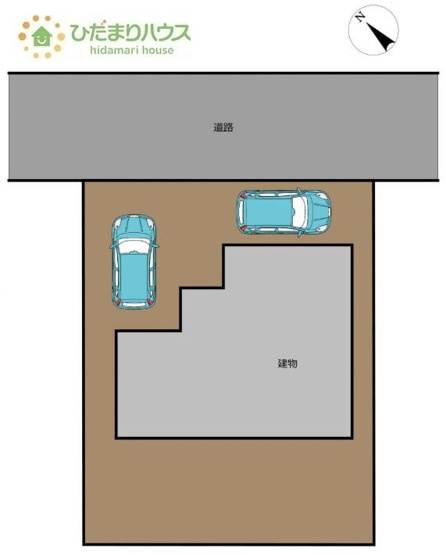 【完成予想図】 | 守谷市美園5丁目　中古戸建 | カースペース2台分確保！前面道路幅6ｍで車の出入りラクラク♪