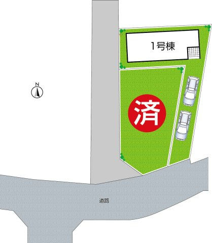 ★京田辺市薪水取　第1期　新築一戸建ての区画図|全2区画