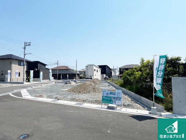 たつの市龍野町中村　第7期　新築一戸建ての外観|周辺は落ち着いた街並みの住宅地！子育てがしやすい住環境です！まだ未完成ですが、現地でしかわからない事もございます。是非一度ご覧ください。
