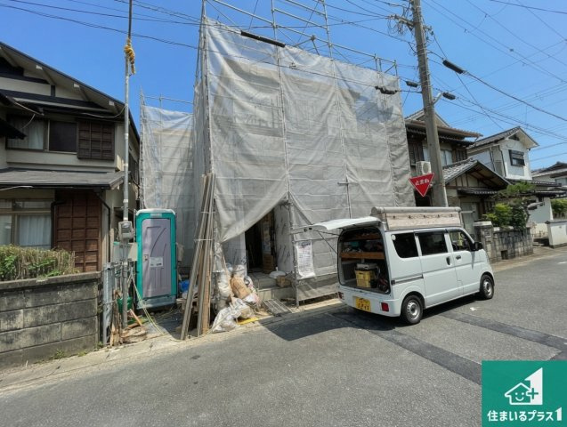 ★八幡市川口東扇　第2期　新築一戸建ての外観|現在の進捗状況です！順調に作業進行中、完成が待ち遠しいです！詳細の間取り等、お気軽にお問い合わせください！