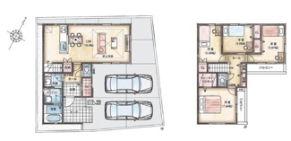 【間取り】 | 岐阜市桜通新築建売限定1邸！明郷小学校！お車3台可能（車種による）！ZEH水準省エネ住宅！ | 岐阜市桜通新築建売限定1邸！明郷小学校！お車3台可能（車種による）！ZEH水準省エネ住宅！