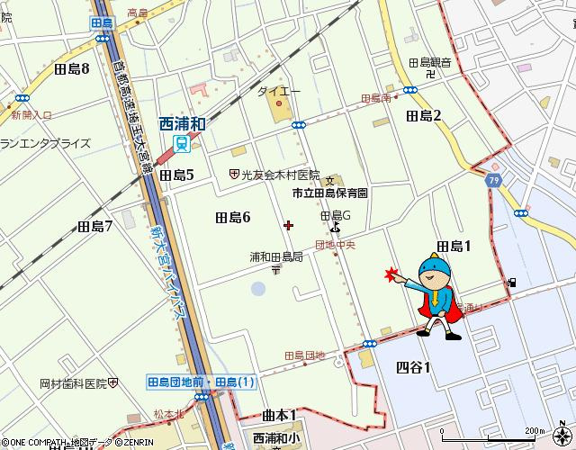 プラシード（田島1丁目）の地図