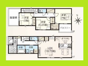 名古屋市中川区大当郎１丁目の新築一戸建の間取り|◇４号棟◇　