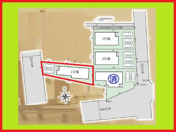 名古屋市中川区大当郎１丁目の新築一戸建の区画図|◇３号棟◇　　