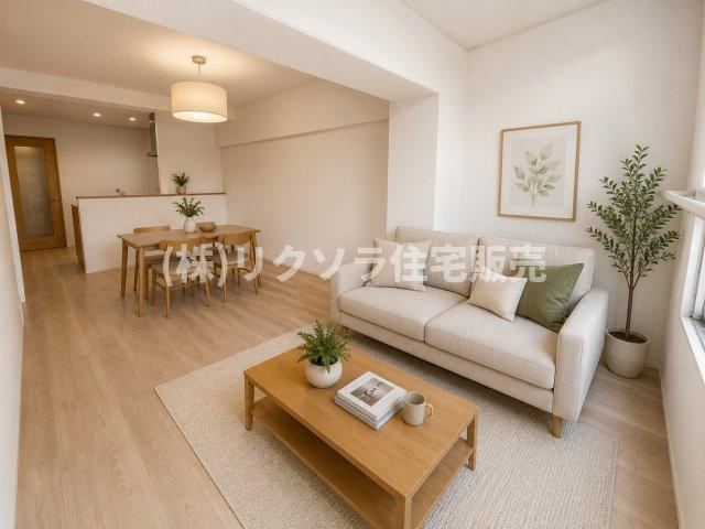くずはセンチュリータウン四番館の居間・リビング|LDK15.0帖
※この画像はAIによるバーチャルステージング画像です。
実際の物件には家具・インテリアは含まれません。
■物件内覧・資金計画相談・住宅ローン相談、リフォーム相談、お問合せ受付中■