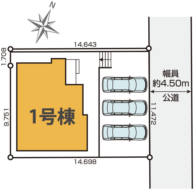 【仲介手数料無料】狭山市水野２４期全１棟　狭山市の新築住宅なら西武ハウジングの区画図