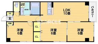 【間取り】 | 第45長栄シャルト五条