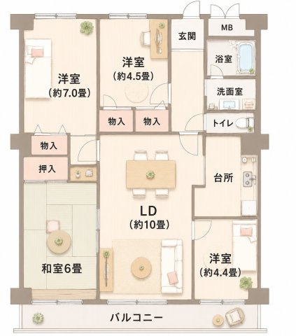 枚方淀川公園スカイハイツの間取り|間取り図はいかがですか？ご希望を叶える間取りですか？リビングの広さは？水回りの位置は？カウンターキッチン？など色々な情報が集約されています。弊社ではリフォームなどのご相談も承っております。