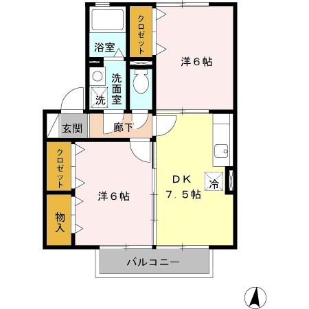 【間取り】 | キャトルセゾンＣ棟