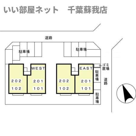 ビィウラ　WESTの区画図