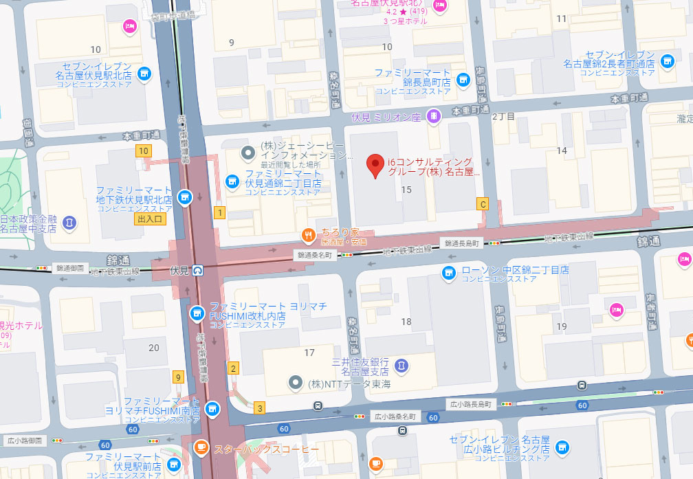 名古屋伏見Ｋフロンティアの地図