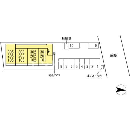 D-ROOM紅雲町Cの区画図|高崎、前橋のお部屋探しはエンドスケープまで！お客様の理想お聞かせ下さい♪
