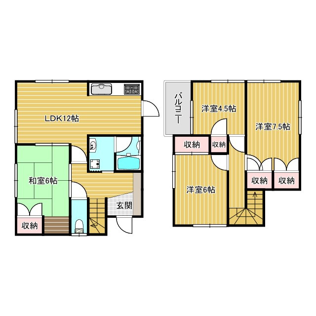 中筋戸建ての間取り