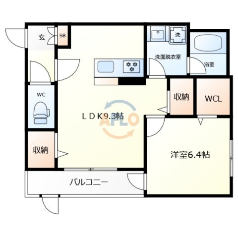 カシータ北三国ヶ丘の間取り|仮称)田中様マンション　間取り