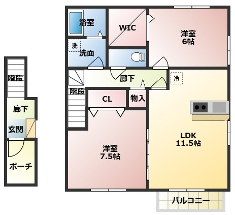 【間取り】 | ハイツメビウスＡ棟