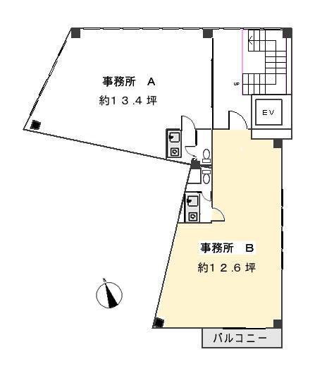 熱海市田原本町　角屋ビル3Fの間取り