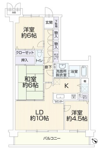 西東京市西原町３丁目の中古マンションの間取り