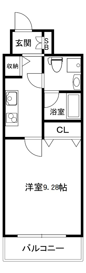 大阪市中央区今橋１丁目の賃貸マンションの間取り