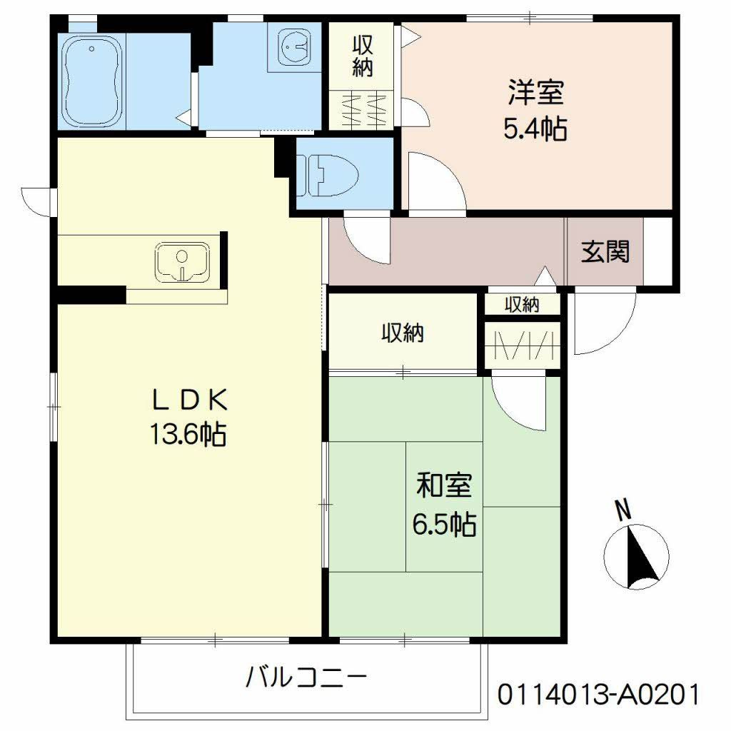 シャンティ小森野 A棟の間取り