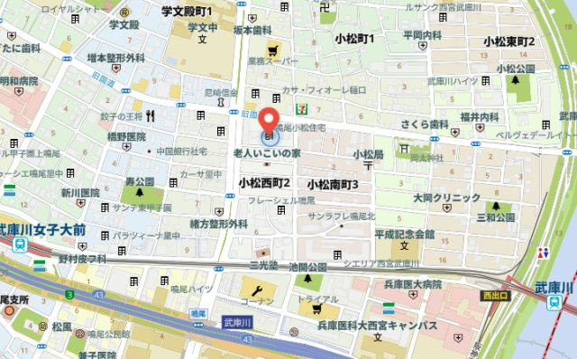 鳴尾小松住宅B棟の地図
