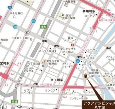 【地図】 | アクアアンビシャス八丁堀