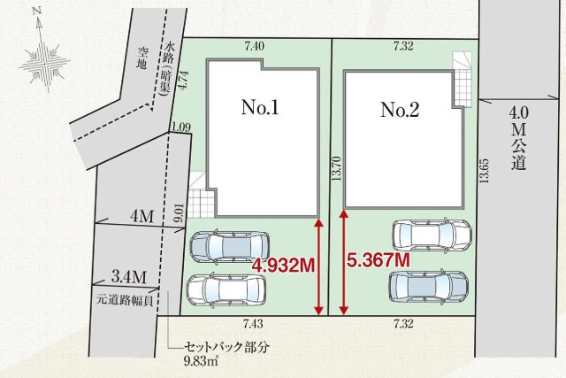 西武新宿線 西武柳沢駅 21分 新築戸建 西東京市泉町1丁目の区画図
