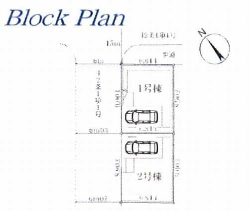 平塚市夕陽ケ丘2期　新築戸建全2棟　1号棟の区画図