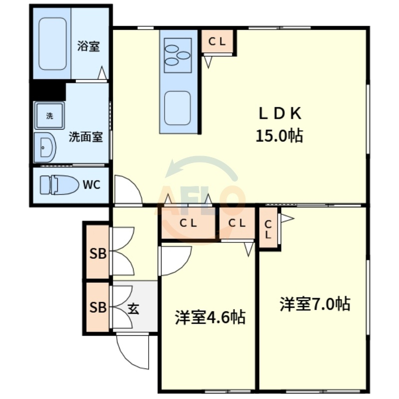 コスモ西今川の間取り|コスモ西今川　間取り