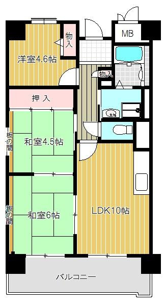 メゾンドーム三軒家の間取り|図面・画像と現況が相違する時は現況を優先させていただきます。