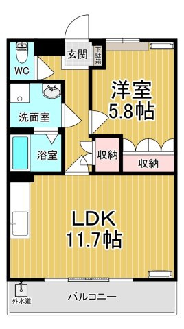 【間取り】 | エスポアールSⅡ | オール洋間です♪
