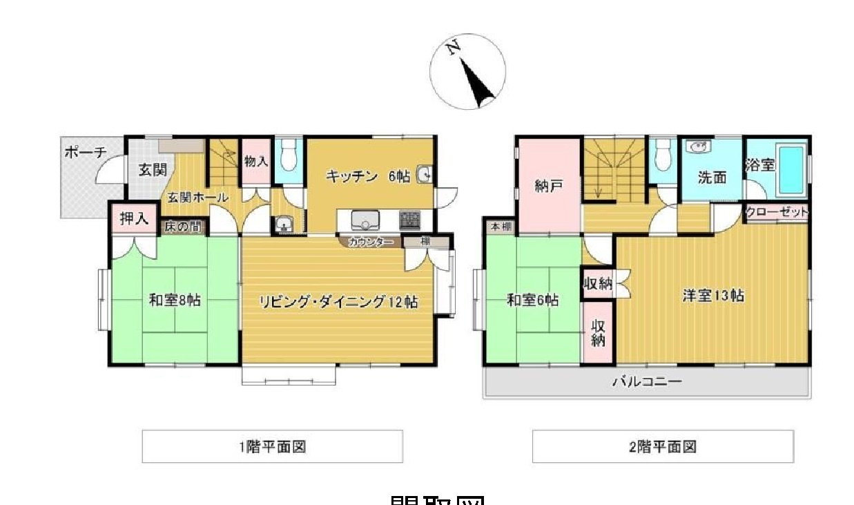 売戸建　小山市間々田の間取り