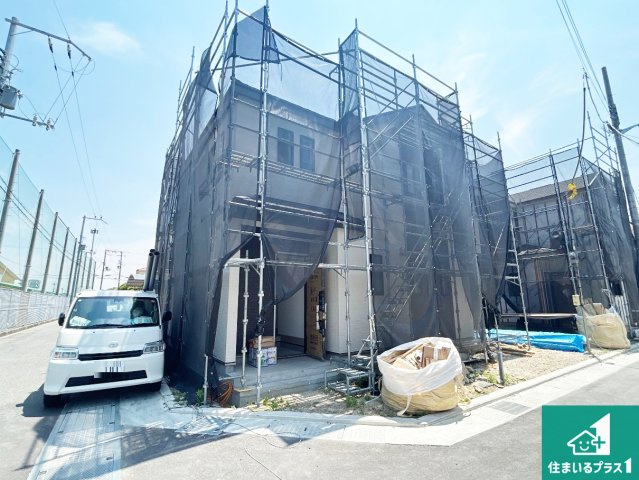 堺市美原区阿弥　新築一戸建ての外観|現在建築中！落ち着いた街並みで新生活を始めることが出来そう！周辺の物件も併せてご紹介させて頂きます！