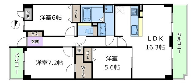 【間取り】 | ローレルコート北千里 | エイブルにて取扱い可能な住宅ローンは、全部で10種類以上！お客様にピッタリの住宅ローンを当社のFPよりご案内させて頂きます。住宅ローンのご相談だけでも、お気軽にご相談下さいませ。