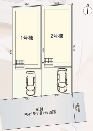 厚木市妻田西第15の区画図|※図面と現況が異なる場合は現況優先となります。