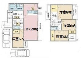 高柳町貸家 北棟の間取り
