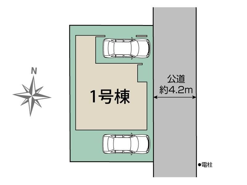 所沢市向陽町全1棟　新築戸建の区画図