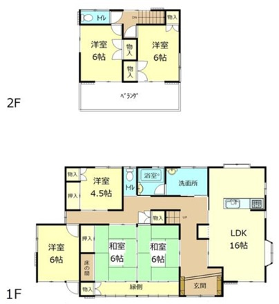 【中古戸建】太田市新田村田町の間取り|■間取り図｜敷地面積：443.91㎡（約134.28㎡）建物面積：136.63㎡（約41.33坪）