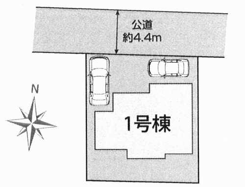 平塚市花水台　新築戸建　全1棟の区画図