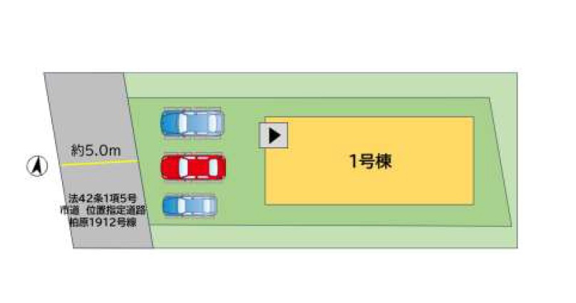 福岡市南区鶴田2丁目第7-1棟（1号棟）の区画図|配置図