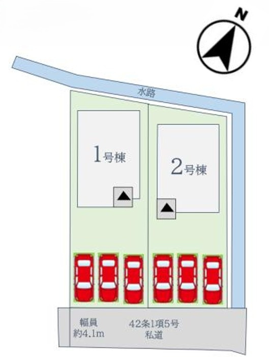 久留米市江戸屋敷1丁目1期の区画図